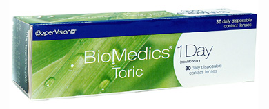 Biomedics 1 Day Toric contact lenses by Coopervision
