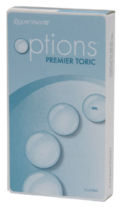 Options Premier Toric contact lenses by Coopervision