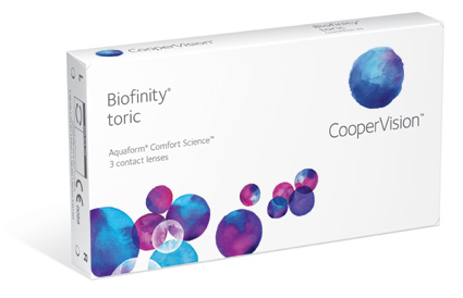 Biofinity Toric contact lenses by Coopervision