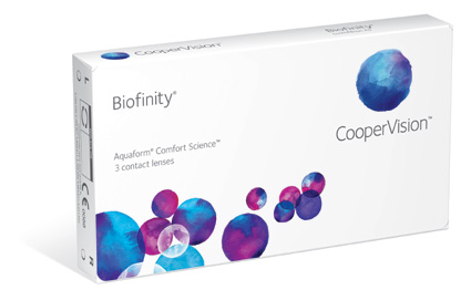 Biofinity contact lenses by Coopervision