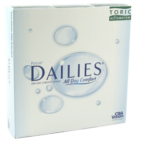 Focus Dailies Toric contact lenses by CIBA Vision