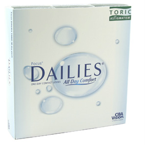 Focus Dailies Toric contact lenses by Alcon