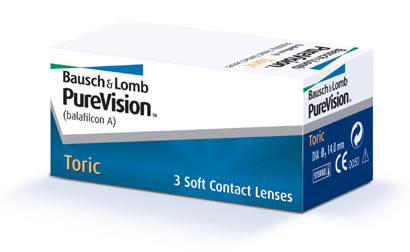 Purevision Toric contact lenses by Bausch & Lomb